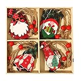 Zwerg Weihnachtsschmuck Aus Holz,Weihnachten Deko Holz Weihnachtsbaum AnhäNger Bells,Handwerkliche FüR Weihnachtsdeko, Weihnachtsbaumschmuck Weihnachten Zum Bemalen 14X14C