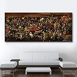 HNTHBZ Leinwand-Kunst-Poster Diskussion Über Die Göttliche Komödie Mit Dante Ölgemälde Wandbilder Für Wohnzimmer Home Decor Print Kein Rahmen 20x30