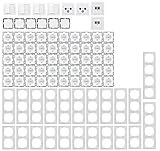 Delphi Steckdosen Schalter Maxi Elektro Set 94-teilig I 50x Steckdose 10x Schalter Netzwerk TV Antenne Unterputz Einbau I Weiß