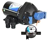 Jabsco Par-Max Duschablauf/Allzweckpumpe, 3,5 GPM-25 psi-12 V Gleichstrom, mit Sieb