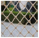 WX-WX Hanfseil Netz Kletter Netz Isolation Netz Fangnetz Kinder Hindernisschutz Gartenzaun Netz Fotowanddekoration 8mm * 10cm(Size:3 * 5M(10 * 16ft))