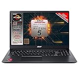 Acer Notebook Cpu Ryzen 5 3500U, 4 Core bis zu 3,7 GHz in B. Modus, 12 GB RAM, 512 GB Pci Nvme SSD, 15,6 Zoll Full HD, WLAN, HDMI, LAN, Webcam, Win 10 Pro, vorkonfig