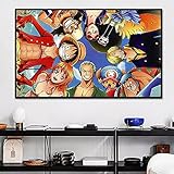 HANDADA Leinwand Poster Wand abstrakte Kunst Leinwand Malerei/eine Klassische Anime Leinwand Wandmalerei Indoor Babyzimmer/Wandmalerei Wandkunst Poster Bild Dek