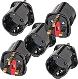 Brennenstuhl Reisestecker/Reiseadapter (Reise-Steckdosenadapter für: England Steckdose und Euro Stecker) Farbe: schwarz (Für GB | 5er Pack)