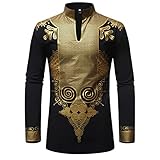 ZYYM Herren Freizeit Hemden Shirt Mode Langarmlig Men's Casual Slim Fit Langarmhemd Herren Hemd Langarm männer Hemden Regular fit Herrenhemden Freizeithemden elastiscer Musterhemd H