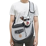 Zuukoo Tragetuch Hund, Hundetragebeutel Tragetücher Kleine Haustier Schilderträger Single-Schulter Tragetaschen Schultertasche Verstellbare Gepolsterte Schultergurt, G