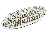 Tischdekoration Tafeldekoration Goldene 50. Hochzeit Tischaufsteller recycelbar,stabil 3mm dick,3D-Effekt (2 Varianten) (Goldene Hochzeit 1 er)