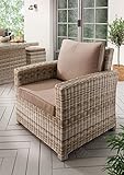 Destiny Loungesessel Alcudia Sessel Gartensessel Polyrattan Mixed Beig