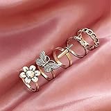 JIUXIAO Punk Spades Herz Ring Für Frauen Vintage Einstellbar Für Mädchen Punk Accessoires Mode Schlangenschmuck Trendy