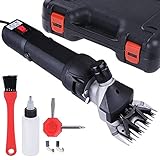 320 Watt Schermaschine FüR Schafe,Elektrisch Tragbar Ziege Clippers Zum Lama Pferd,Black,EU