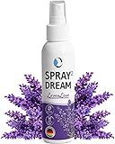 Lavendel Kissenspray | Lavendel-Spray für Kopfkissen zum Einschlafen und Entspannen | Aroma Lavendelöl | Ätherische Öle naturrein | Duftöl mit essential oils | Deep Sleep Spray für Kissen 100