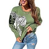 ZYYM Damen Pullover Lässiges Pulli Sweater Lange Ärmel Strickpullover Rundhals Langarm Jumper Tops Damen Winter Elegant Grobstrickpullover Langarm Lose Pulli Oberteile Mode Pullover Strickp