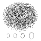 UNICRAFTALE Über 800 stücke 4 Stil Ovale Verbindungsringe Anschlüsse 304 Edelstahl Quick Link Connectors Chain Metall Farbe Schmuckverbinder Für Ohrring Halsketten Armbänder Schmuckherstellung