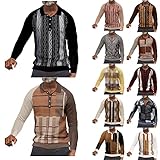 Herren Langarmshirts Langarm Golf Tennis Hemd Leicht Schnelltrocknend Outdoor Sport Gym Laufen T S