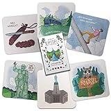 Stadtliebe Kassel Geschenk Set „Freundschaft“ - 6 Bierdeckel-Postkarten und Spielkarten Set mit Kassel M