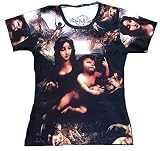 In Nomine Patre Damen T-Shirt Braun Leonardo Da Vinci Madonna mit der Spindel of The Yarnwinder L 42