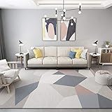Den Raum dekorieren Outdoor-Teppich Schlafzimmer Grauer Teppich rechteckiger moderner Stil rutschfest und leicht zu reinigen Rutschfester Teppich küche Teppich 80X120CM 2ft 7.5' X3ft 11.2'