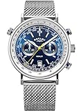 Rotary | Herren Henley Chronograph | stahlgeflecht Armband | blaues Zifferblatt GB05235/05