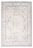 Carpeto Rugs Ethno Vintage Teppich - Kurzflor - Weich Teppich für Wohnzimmer, Schlafzimmer, Esszimmer - ÖKO-TEX Wohnzimmerteppich - Teppiche - Creme Blau - 240 x 330