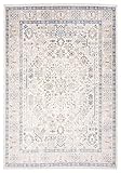 Carpeto Rugs Ethno Vintage Teppich - Kurzflor - Weich Teppich für Wohnzimmer, Schlafzimmer, Esszimmer - ÖKO-TEX Wohnzimmerteppich - Teppiche - Creme Blau - 240 x 330