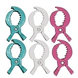 6er Pack Baby Kinderwagen Klammer Clips für Befestigung von Musselintüchern, Abdeckungen, Decken oder Spielzeug an Kinderwagen oder Autositz, kinderwagenkette klammer (Grün + Rot + Weiß)