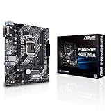 ASUS Prime H410M-A Mainboard Sockel 1200 (Mikro ATX, DDR4 2933MHz, HDMI, D-Sub, DVI, USB-3.2-Gen-1-Anschlüssen, SATA 6Gbit/s, COM-Header, TPM-Header)