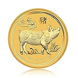 1/20 Unze Goldmünze Schwein 2019, Lunar Serie II der Perth Mint Australien, Feingold, incl Münzkapsel und Geschenkbeutel, Neuw