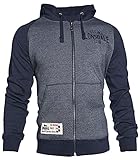 Lonsdale London Herren Slough Kapuzensweatjacke, Navy, L