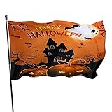 Flagge Halloween Wicked House Bat Kürbisse Fahnen Flagge mit öse Dekoration für Fahnenmast Yard Home Hof Dekorative Banner Party Feier 90x150