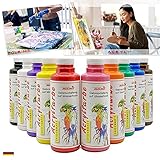 Creative malmit® hochwertige Acrylfarben 10er Set je 500ml | Künstler Farben in Seidenmatt | hochdeckende Malfarben | Made in Germany | auch geeignet für Pouring