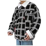 NNGOTD Softshell Arbeitsjacke Herren Jacke Herren Leder mit Kaputze Sweatjacke Herren Wolle Herren Winterjacke warm gefüttert Pullover Herren weiß schwarz Herren Parka schw