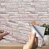 Selbstklebende 3D-Tapete, Nachahmung Ziegelstein-Wandaufkleber, Wandpaneele, DIY, wasserdichte Schaumstoff-Dekoration, Wandfliesen für Wohnzimmer, Küche, Zuhause, 38 x 35 cm (Retro-Kaffee), 10 Stück