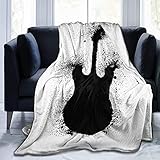 Kuscheldecke Gitarre im Grunge-Stil Decke Mikrofaser Sofaüberwurf Superweich und Flauschig Fleecedecke Warm, Gemütlich, Langlebig für Bett und S