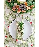 TEXTILE4HOME T4H Weihnachtliche Maschinenwaschbare Tischläufer Kollektion Tannenbaum aus Spanischem Stoff/Größe: 140x40 cm / 80% Baumwolle, 20% Poly