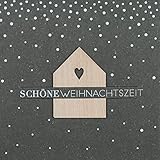 KARTENVERLIEBT – hochwertige Weihnachtskarte mit Umschlag – Premium Design mit 3D Holzelement – Weihnachtsgeschenk, Geldgeschenk