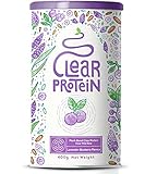 Clear Vegan Protein - BLAUBEERE LAVENDEL - Erfrischendes, klares pflanzliches Proteinpulver aus gekeimtem Wildreis - Zucker- & Fettfrei - 400 G