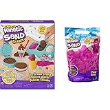 Kinetic Sand Eiscreme Set mit Duftsand, 510 g für kreatives Indoor-Rollenspiel & 907 g Beutel mit magischem Indoor-Spielsand pink