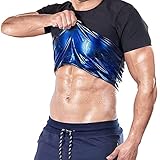 joyvio Herren Heat Trapping Pullover Sweat Enhancing Weste Herren Heat Trapping Shirt Compression Tank Top Workout Schlankes Shirt Gym Shapewear Sportlich Kurzarm Weste Heat Trapping Hot F