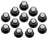 DESERMO 12er Set Kugelknöpfe Smiley für Kochjacken | Hochwertige Kochjackenknöpfe für alle Kugelknopf-Kochjacken | Profi Kochknöpfe (Smiley)