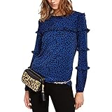 Michael Michael Kors Flat Cat Printed Ruffled-Sleeve Top, Regular & Petite Size Large B