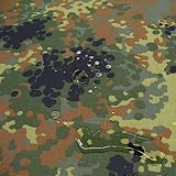 TOLKO Camouflage Stoff aus Baumwolle | Wasserdicht | Zelt- und Planen-Stoff Meterware | Robust und UV-beständig | im Armee Flecktarn der Bundeswehr | mittelschwer 160cm breit (Bundeswehr Zeltstoff)