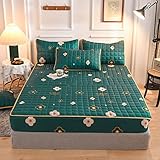 BAJIN Mikrofaser Gesteppte Matratzenauflage Matratzenschoner Unterbett - - atmungsaktiv, wärmeregulierend - Bettauflage Matratzenschutz Soft-Topper,120x200+25
