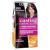 L'Oréal Paris Casting Creme Gloss Glossy Blacks Pflege-Haarfarbe, 200 Schwarzbraun, 1 Stück