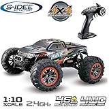 s-idee® 18173 9125 RC Auto 1:10 4WD Buggy wasserdichter Monstertruck mit 2,4 GHz ca. 50 kmh schnell, Zwei Motoren, wendig, voll proportional 4WD ferngesteuertes Buggy Racing