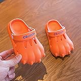 Perferct Retro Flip Flop,Kinder Hausschuhe, Jungen Und MäDchen Dinosaurierklaue-Verkleidung Anti-Slip-PVC-Weiche AußEn-StrandhöHle-Schuhe-Lang (18 cm / 7,1')_orang