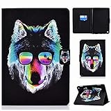 Hülle kompatibel mit Kindle Paperwhite 1/2/3/4 - Kunstleder Slim Cover Lightweight Schutzhülle Tasche mit Standfunktion und Auto Schlaf/Wach Funktion Brille W