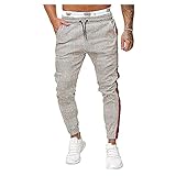 NP Freizeithose für Herren, kariert, mit Gummizug, Hellkhaki, 36-41