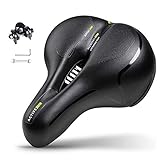 Fahrradsattel Bequem Komfort?Cityrad Hohl Ergonomisch Schwarz Gel Fahrradsitz Männer und Frauen?Rebound Memory Foam Breiter Fahrrad Sattel Wasserdichter für BMX Rennrad Mountainbike MTB Dirt Bik