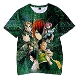 HOLICATION Steins Gate T-Shirt 3D O-Neck Damen Herren T-Shirt Kurzarm Harajuku Streetwear Anime Kleidung, Hj01305, L