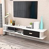 Schwimmender TV-Schrank Wandbehang TV-Schrank Unterhaltungsständer Hängend, Schwimmender TV-Regal TV-Ständer Für PS4/Xbox One/Kabelbox/DVD-Player/Spielek